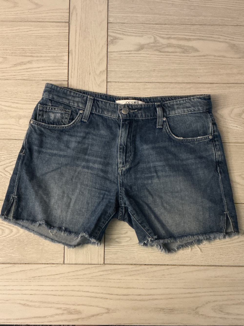 Joe's Jeans Medium Blue Raw-Hem Denim Cutoff Shorts